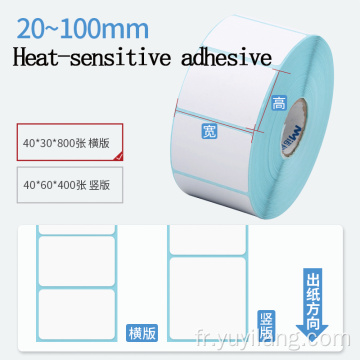 Rouleaux de papier thermique pour autocollant adhésif